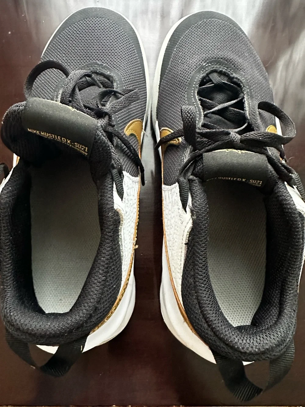 Nike Black, White and Gold Low-Top Sneakers